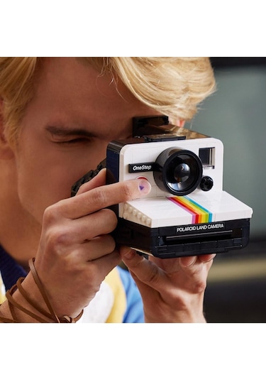 LEGO® Ideas Polaroid OneStep SX-70 Kamera 21345-Yetişkinler için Dekoratif ve Sergilenebilir Model Yapım Seti - 516 Parça