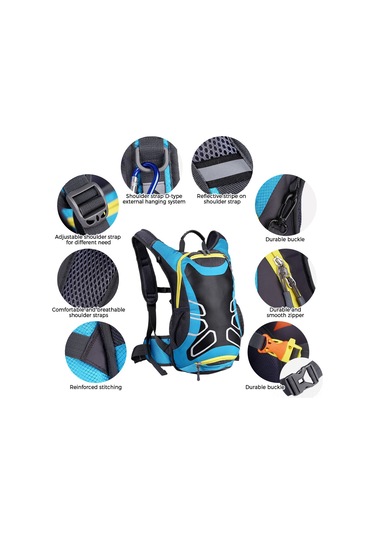 Lemestar Erkekler İçin 15l Su Geçirmez Bisiklet Çantası - Yük Azaltıcı, Günlük Komüt, Bisiklet Sürüşü Ve Dağcılık İçin Sırt Çantası Siyah Siyah