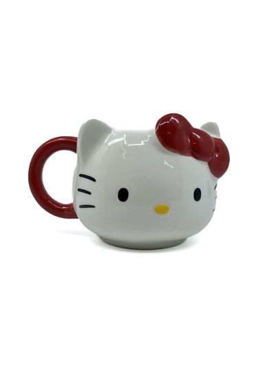 Porselen Kedi Kitty Kupa Beyaz