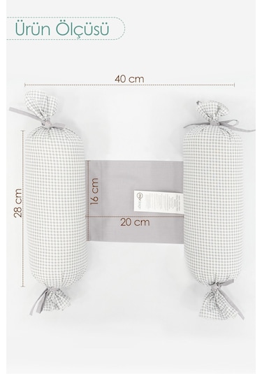 Mordesign Bebek Yuvarlanma Önleyici Yastık, Yenidoğan Yan Yatış Yastığı, Puffs Serisi Gri Zg987-2