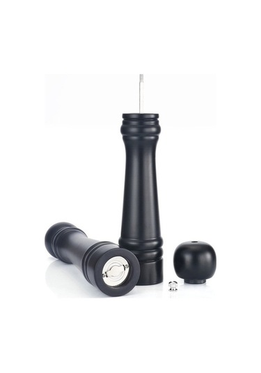 Didadodo : Fonksiyonel Tasarım : Manuel Tuz & Biber Öğütücü - Baharatlı Mutfak Pratikliği Şık Baharat Değirmeni - Siyah Siyah Siyah