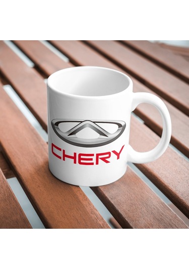 Applucky Chery Logo Tarihçesi Baskı Kupa Bardak Beyaz