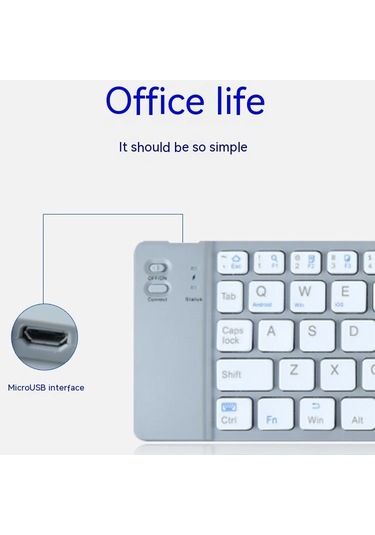 Bluetooth Klavye Katlanabilir Klavye Kablosuz Klavye Dizüstü Bilgisayar Klavyesi