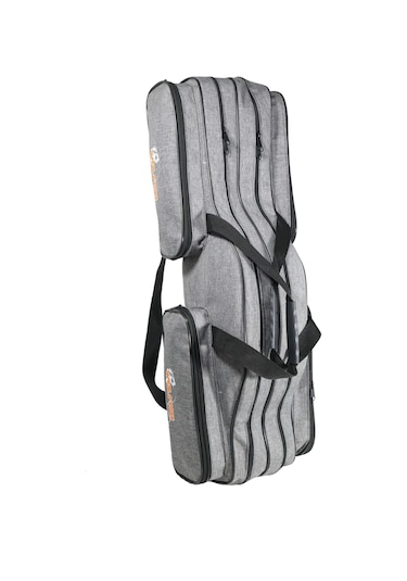 Wolfish 2 Gözlü 80 Cm Olta Çantası Gri 4 Cepli