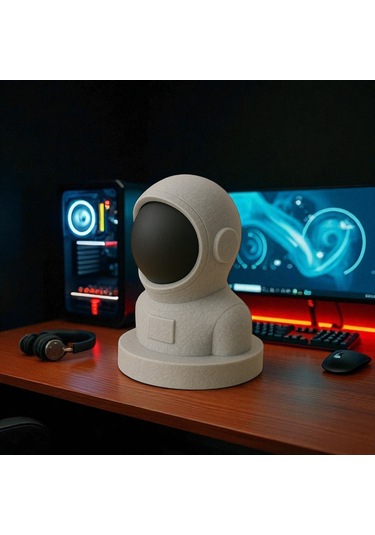 Astronot Kulaklık Standı 3D Baskı Oyuncu Aksesuarı Masa Dekoru