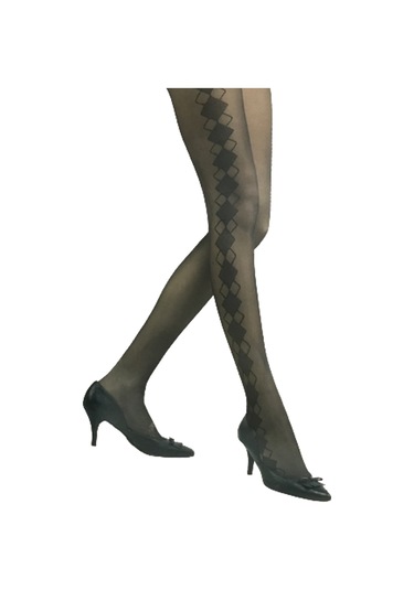 Vog İnce Desenli Külotlu Argil Siyah 2 Siyah