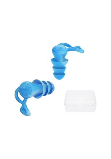 Sones Gürültü Önleyici Uyku Kulak Tıkacı Üç Katmanlı Ses Geçirmez Silikon Yüzme Kulak Tıkacı Mavi