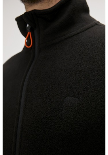 Bad Bear Bowie Full-zip Siyah Fermuarlı Erkek Polar Sweatshirt-siyah Siyah