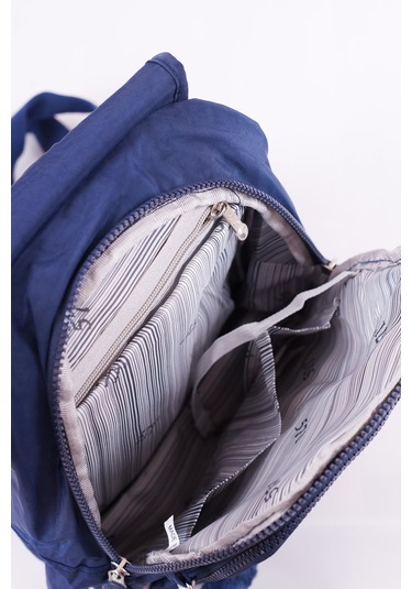 Küçük Boy Krinkıl/klinkır Su Geçirmez Çok Gözlü Uzun Askı Günlük El Omuz Sırt Çantası Lacivert 13-5a Lacivert