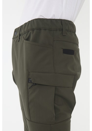 Camp Scoutland Camp592 Outdoor Softshell Su Ve Rüzgara Dayanıklı İçi Polarlı Kışlık Erkek Taktik Pantolon Haki Haki