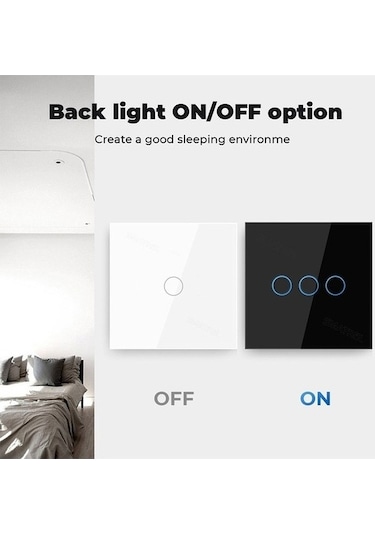 Fastbuy Tuya Zigbee Zero Firewire Dokunmatik Anahtar, 3 Grup, Siyah, Işık Ve Ses Kontrolü El Kitabı