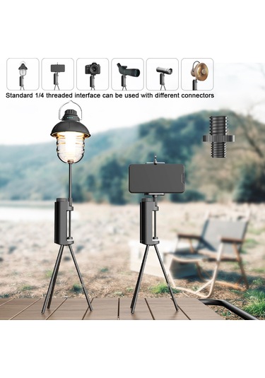 Hafif Alüminyum Alaşımlı Işık Tutucu Katlanabilir Lamba,siyah Siyah Siyah