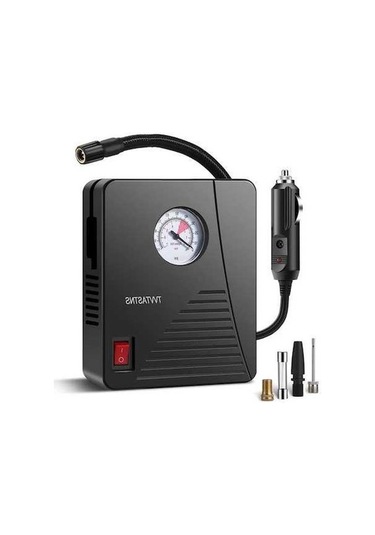 Fastbuy Siyah 12v Dc Taşınabilir Otomatik Hava Kompresörü Lastik Inflator 100psı Led Işık Araba Bisiklet Şişirilebilirler İçi