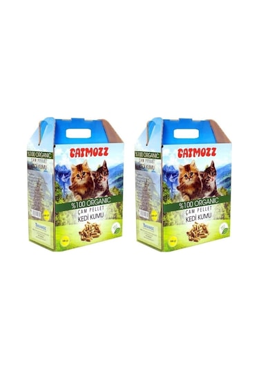 Catmozz Doğal Organik Çam Peleti Kedi Kumu 2 x 10 L