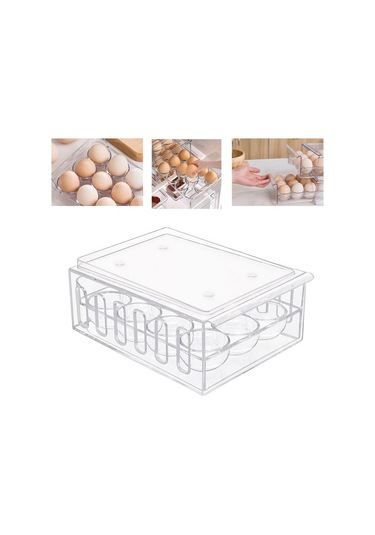 Suntek Kulplu Yumurta Taze Saklama Kutusu Buzdolabı 12-ızgara 12 Izgara