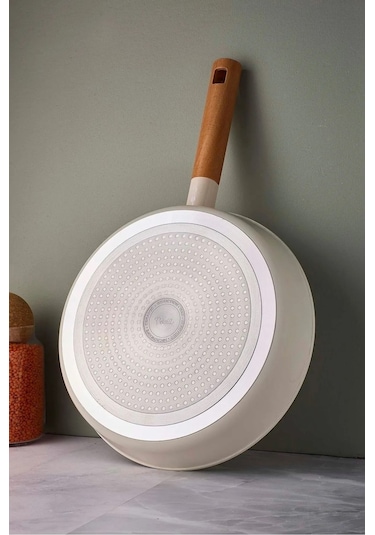 Cookwood Beige 9 Parça Tencere Tava Seti Indüksiyon Tabanlı Ahşap Saplı 18081 Bej