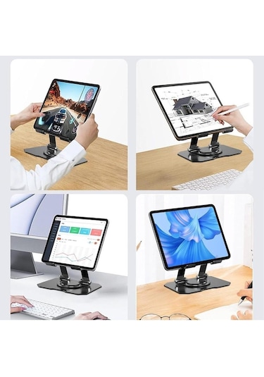 Appa 360 Derece Dönebilen Katlanabilir Metal Tablet-telefon Tutucu Yk-tx20