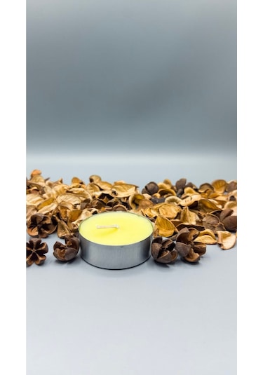 Tealight Mum Maxi Boy Soya Parafinli Narenciye Kokulu Sarı 600 Adet Sarı