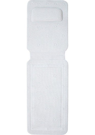 Xiyyadms Beyaz Pvc Banyo Matı - Dikişli Sponge Yastık Ve Anti Kayma Desenli - 125x36 Cm Yetişkinler İçin Konforlu Banyo Paspası Diğer