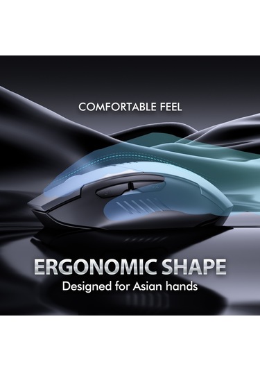 Inphic M6P Kablosuz Ergonomik 2.4G Sessiz Pil Göstergeli Mouse