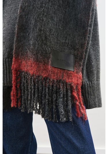 Şerit Detaylı Atkı Antrasit Antrasit