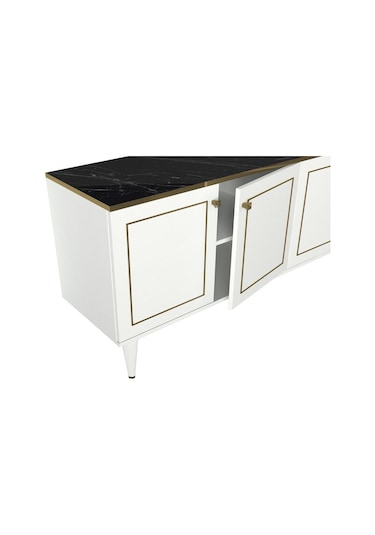 Dekorister Exclusive Ravenna Konsol Beyaz-Mermer