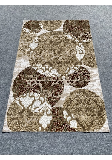 Saray Halı Lüks Nepal 12397 150x230 Vizon Kiremit Krem 4 M2 Halı
