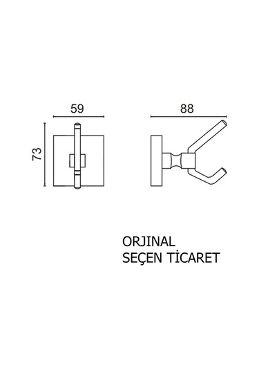 Çelik Banyo Paslanmaz Pirinç Kumru 1'li Askılık Havluluk Banyo Askısı Krom