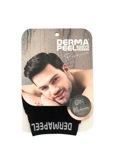 Dermapeel Premium Erkek Banyo Kesesi Siyah
