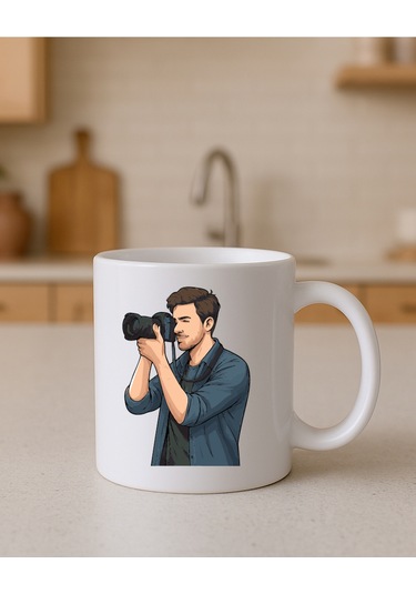 Meslek Baskılı Kupa Erkek Fotoğrafçı