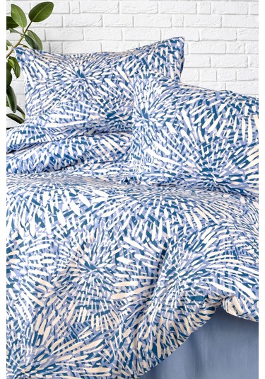 Aytunç Sevda %100 Pamuklu Tek Kişilik Nevresim Takımı 160x220 Cm Mavi