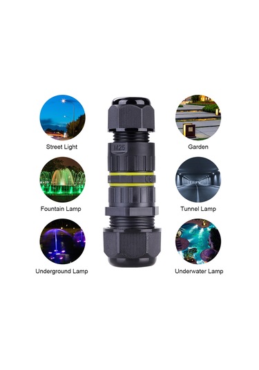 Xiyyadms Ip68 Su Geçirmez Kablolu Bağlantı Cihazı, Dış Mekan Uyumlu, M25-2p Tek Giriş Dört Çıkışlı, 5-9mm Giriş Çapı