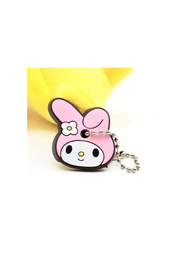 Mınıso 46 Modelli Toptan Anime Anahtarlık Kapağı - Minnie Karikatür Taşınabilir Anahtarlık Tutucu Bej Green