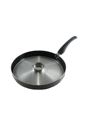 Dum Tv 32 Çift Katlı Teflon Özel Giresun Kızartma Tavası 32 Numara Siyah