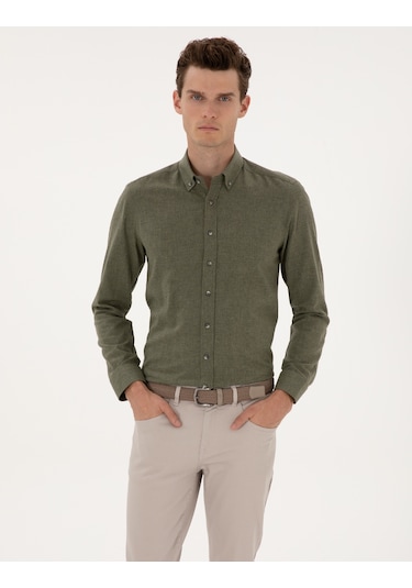 Pierre Cardin Erkek Haki Gömlek Desenli 50316751-vr027 Haki