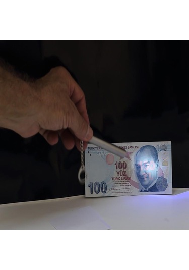 Police Pilli Kalem Tipi Mini Para Kontrol Feneri Pc-88 Gümüş