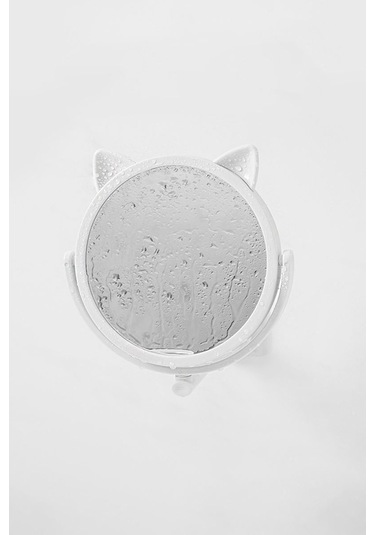 Beyaz Kedi Tasarım Plastik Banyo Duvar Aynası Cin715by Beyaz