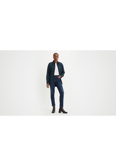 Levi's Rise Straight Kadın Jean Pantolon - Blue Swell-1595 Dark İndigo - Worn İn Levi's Rise Straight Kadın Jean Pantolon - Blue Swell-1595 Dark İndigo - Worn İn