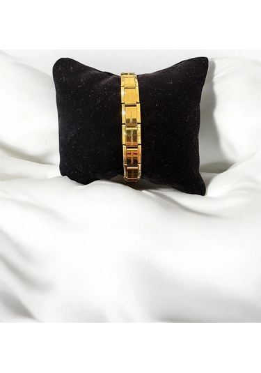 T-blk-16 Gold Paslanmaz Çelik Charm Bileklik Gold