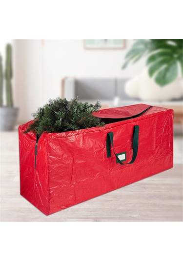Neevoyu Kırmızı 7ft Altı Noel Ağacı Depolama Çantası - Su Geçirmez, Toz Proof, Çift Reçme, Taşınabilir Polyethylene Malzeme Kırmızı