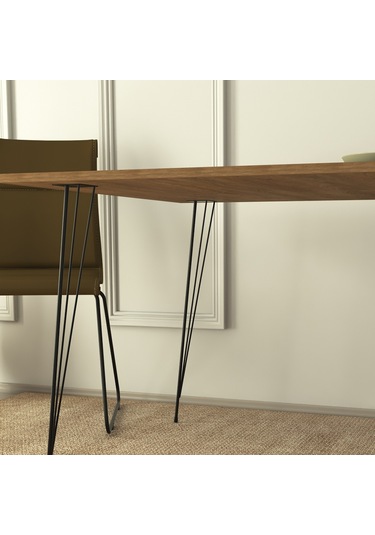 Pasific Home Sandalf Metal Ayaklı Mutfak Masası Kare 90x90 Parlak Beyaz