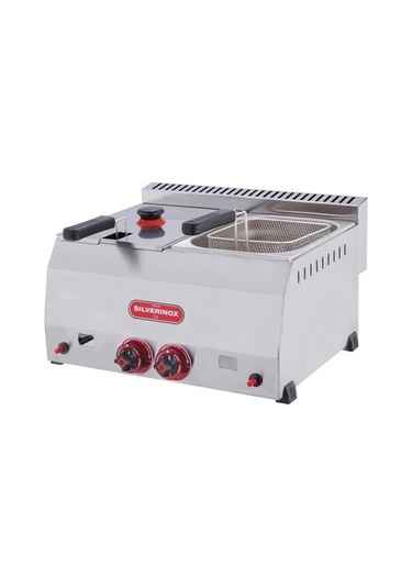Işıkgaz Silverinox Endüstriyel Çiftli 5+5 Litre Doğalgazlı Fritöz Slvr-2703