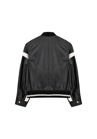 Dericlub Wm208 Gerçek Deri Erkek Mont Siyah Siyah