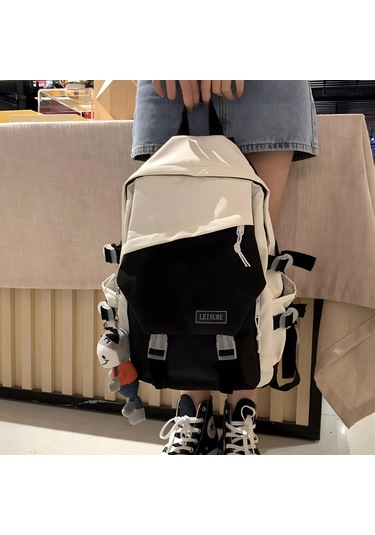 Xindoker Genç Kızlar İçin Şık Ve Büyük Kapasiteli Sırt Çantası - Laptop Ve Okul Eşyaları İçin Beyaz