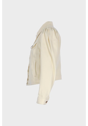 Kadın Ekru Slim Fit Jean Ceket C 4538-237 Ekru