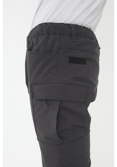 Camp592 Outdoor Softshell Su Ve Rüzgara Dayanıklı İçi Polarlı Kışlık Erkek Taktik Pantolon Antrasit Antrasit