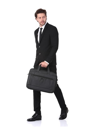 Ççs 71243 Çapraz Omuz Askılı Evrak Çantası-siyah Siyah