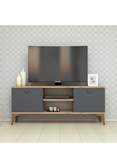 Ferniso Mobilya 120 Cm Tv Ünitesi Çam-antrasit