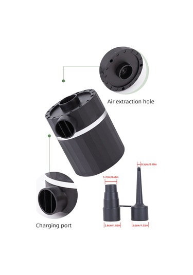 Wezone 35w 5000kpa Elektrikli Hava Pompa, Şişir/boşalt Fonksiyonu, 2 Uçlu, Yürüyen Havlu, Yüzme Çemberi, Havuz Yatağı İçin Taşınabilir Mini Pompa