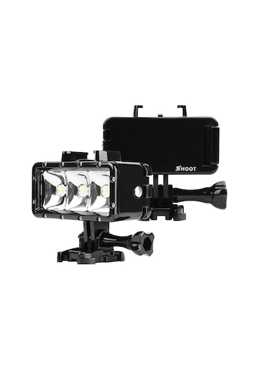 Yifomall 30 Metre Su Geçirmez Led Feneri - 300 Lumen, 3 Mod, Spor Kameralar İçin Gopro, Sjcam, Xiaomi Uyumlu Diving Fotoğraf Doldurma Işığı Çok Renkli